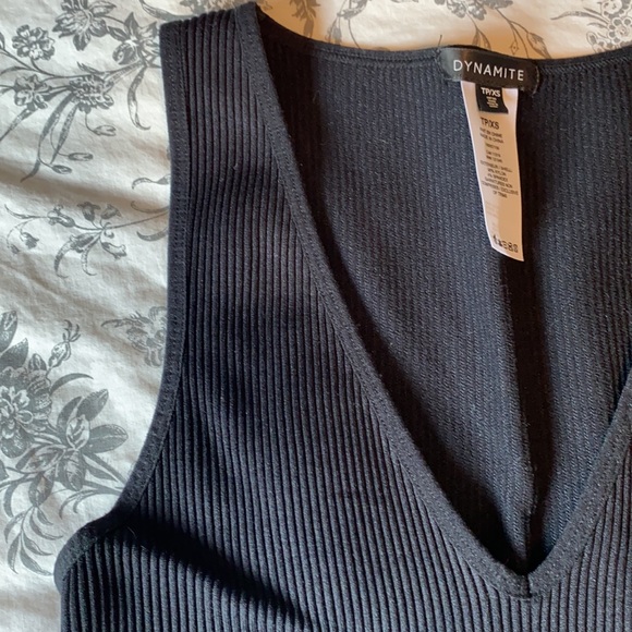 Dynamite Ribbed Crop Tank - Picture 2 of 4